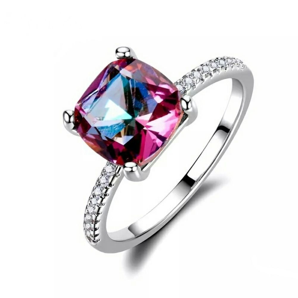Beautiful & Brilliant Mystic Topaz & CZ's in 925 SSP